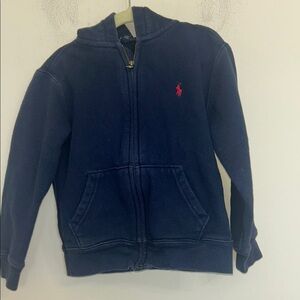305.  Ralph Lauren Kids Navy full zip  Hoodie size 5